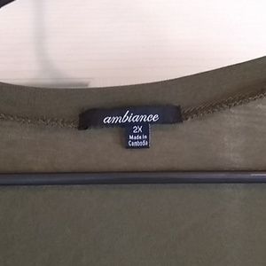 Ambiance Tops - Womens Ambiance 2X Shirt Ambiance Tops - Womens Ambiance 2X Shirt